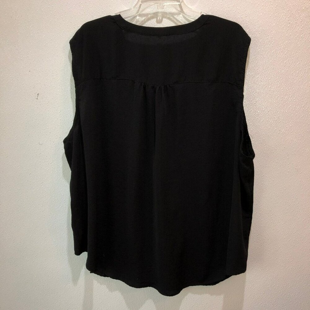 Lot of 2 Maurices 24 7 Womens Plus Size 3X Black Sleeveless Casual Shirts Tops - Picture 12 of 14